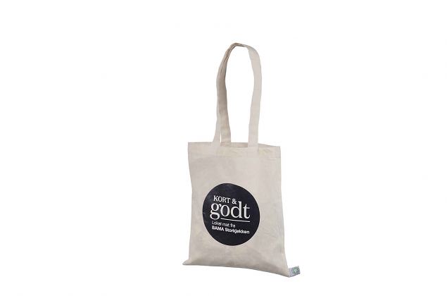 durable and natural color organic cotton bag with personal print 