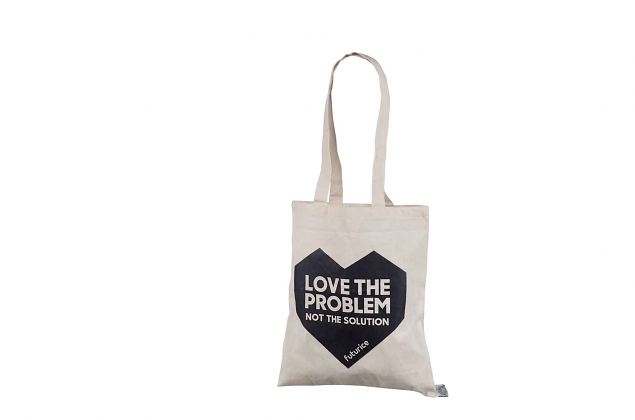 durable and natural color organic cotton bag with logo print 