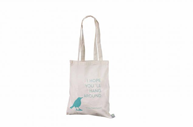 nice looking natural color cotton bag with logo 