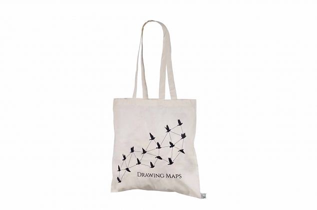 nice looking natural color cotton bag with personal logo print 