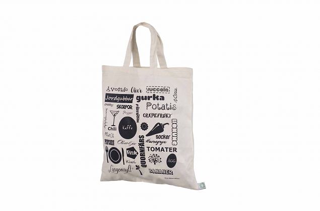 natural color cotton bags with design 