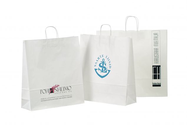 Firma logoga paberist kott ettevõtele. Lai valik erinevaid kotte.