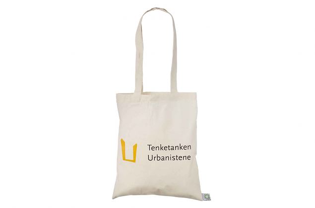 Orgaanilisest puuvillast riidest kott, millele oleme peale tr�kkinud logo kahe v�rviga. V�imalik t
