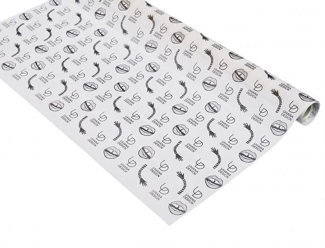 Lekkert og elegant silkepapir med trykk. Minstebestilling er 500 ark, men vi kan ogs� h�ndtere bes