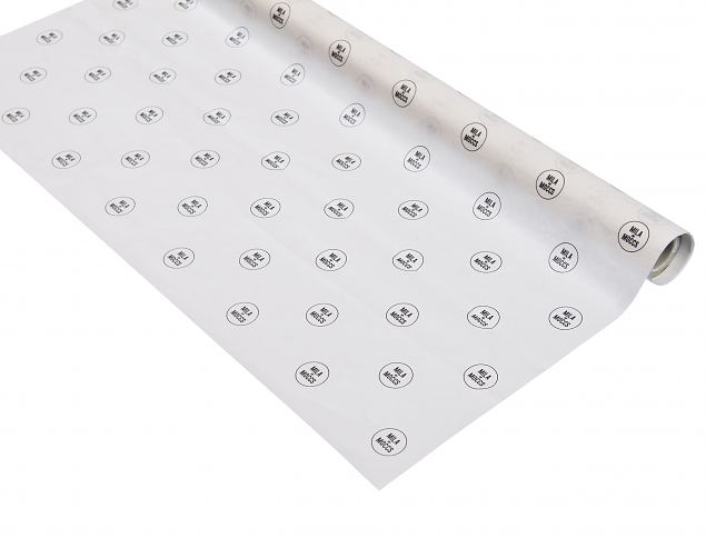 High-qualitytissue paper with personal print. Minimum order with personal print is 50 sheets. 