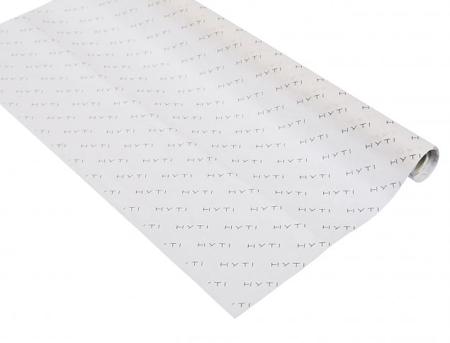 Tissue paper with personal logo. Minimum order with personal print is 50 sheets. 