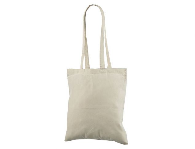 Natural white cloth bag with long handles