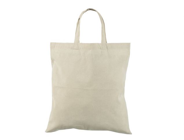 Natural white cloth bag with short handles