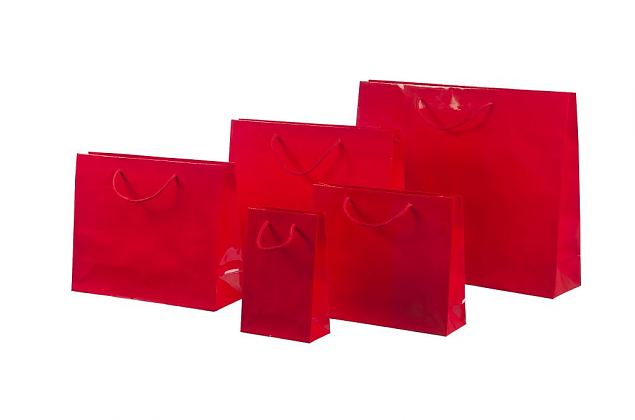 Красные глянцевые ламинированные пакеты