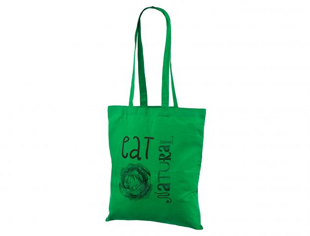 Rohelist vrvi riidest kott personaalse trkiga. Trkiga kottidele miinimum kogus alates 50 kotist
