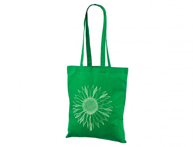 Rohelist v�rvi riidest kott personaalse tr�kiga. Miinimum kogus altes 50 kotist. Saada kiri aadres