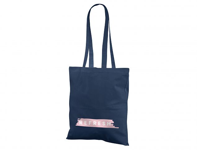 Tumesinist v�rvi riidest kott personaalse logoga . Tr�kiga kottidele miinimum kogus alates 50 koti