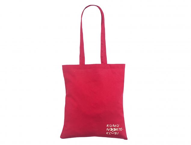 Punast vrvi riidest kott personaalse trkiga. Trkiga kottidele miinimum kogus alates 50 kotist. 