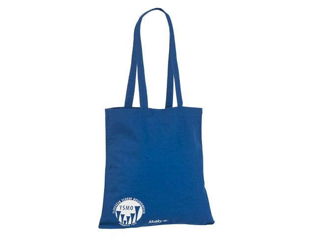 Sinine riidest ostukott pikkade sangadega. Tr�kiga kottide miinumum kogus on 50 kotti. Ilma tr�kit
