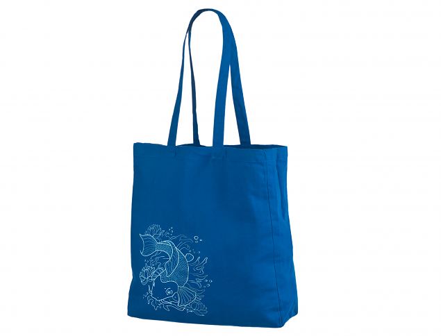 Sinised k�ljevoldiga riidest kotid. Tr�kiga kottide miinumumkogus on 50 kotti. Riidest kottidele 