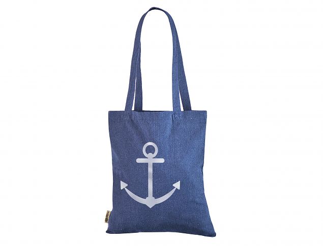 Sinised �mbert��deldud puuvillast kotid. Kottidele on v�imalik peale tr�kkida logo 1 kuni 6 v�rvi.