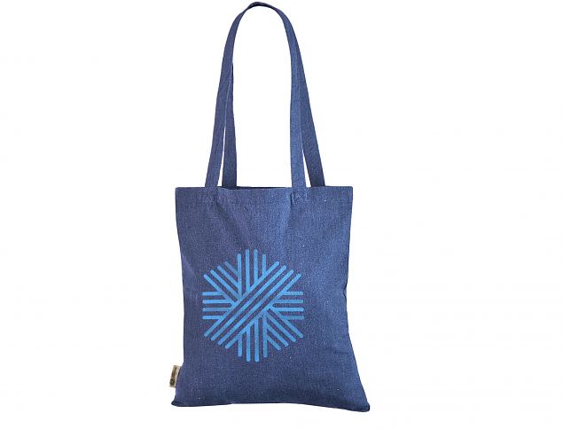 Sinised �mbert��deldud puuvillast kotid, millel pikad sangad. Tr�kiga kottide miinumum kogus on 50