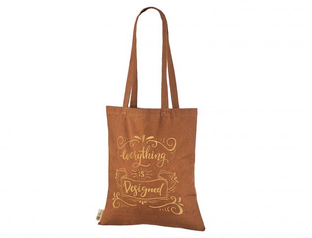 Hyv�nn�k�inen ja korkealaatuinen ruosteenv�rinen kierr�tyspuuvillakassi. Saatavana yksil�llisell� 