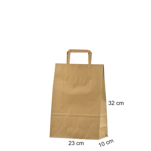 Pruuni v�rvi lamedate sangadega paberkott m��tudega 23x10x32 cm