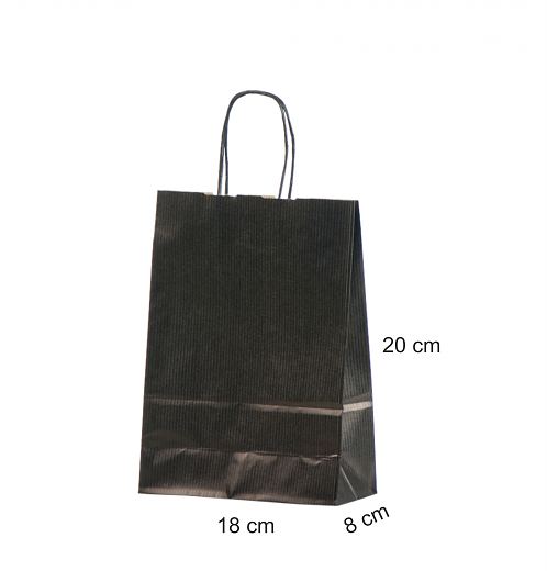 Must paberkott m��tudega 18x8x25 cm