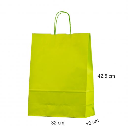 Vaaleanvihre� paperikassi 32x13x42,5 cm