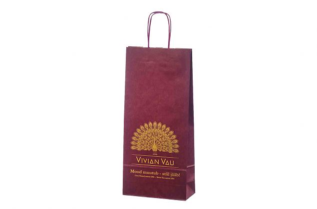 wine paper bag with logo 
