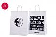 nöörsangadega ökopaberist kotid logoga | Galerii tehtud töödest sangadega valged paberkotid on eri