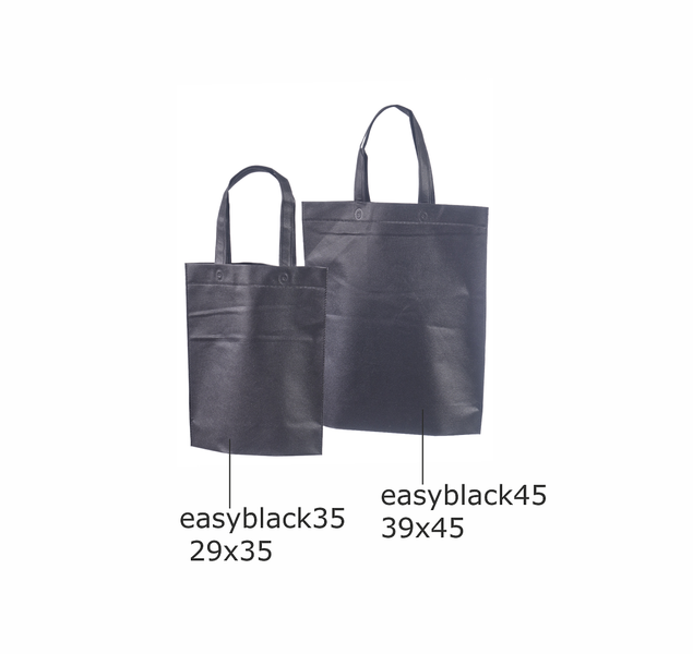 Mustad riidest kotid on valmistatud tugevast non woven kangast