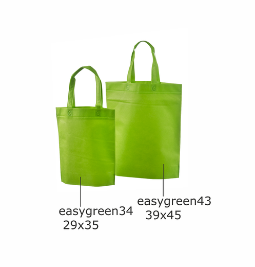 Rohelised riidest kotid on valmistatud tugevast non woven kangast