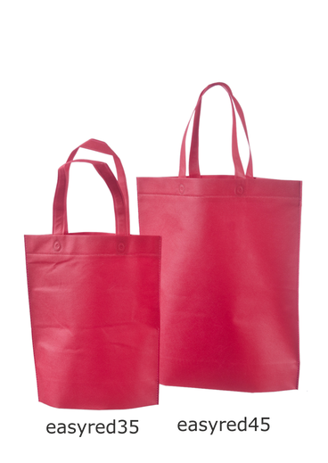 Punased riidest kotid on valmistatud tugevast non woven kangast.