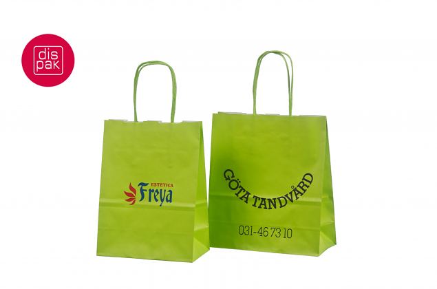 personaalse logo pealetr�kiga heleroheline paberkott 