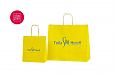 trkiga kollased paberkotid | Fotogalerii- kollased paberkotid, millele trkitud klientide logod p