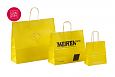 Fotogalerii- kollased paberkotid, millele trkitud klientide logod kollane paberkott logoga 