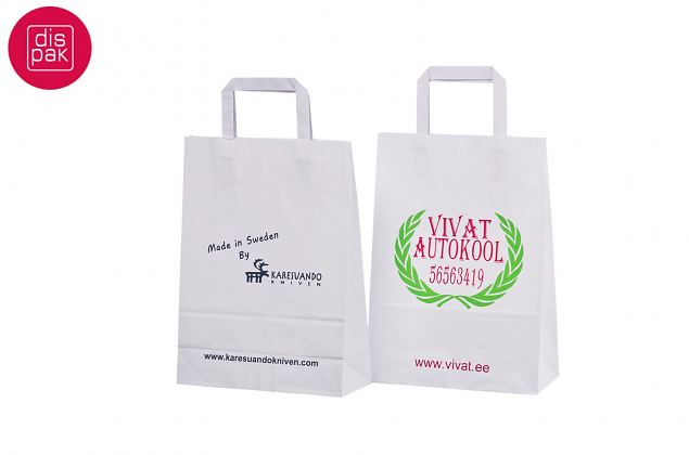 valge lamedate sangadega paberkott sobib h�sti ka kinkekotiks 