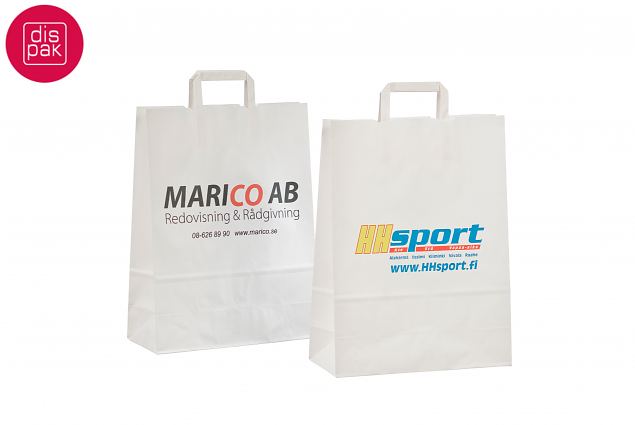 Valged lamedate sangadega paberkotid hoiavad erinevalt kilekotist h�sti vormi 