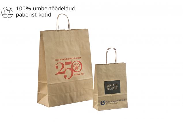 soodsa hinnaga n��rsangadega �kopaberist kott personaalse logoga 