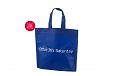 sinine non woven riidest kott logoga | Fotogalerii- sinised riidest kotid klientide logodega sinis