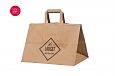 pruuni värvi jõupaberist take away kotid | Fotogalerii- take away paberist kotid klientide trükiga