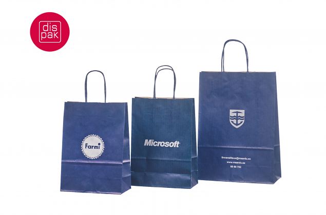 sinine paberkott tr�kitud logoga 