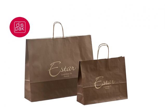 tumepruunid paberkotid personaalse pealetr�kiga 